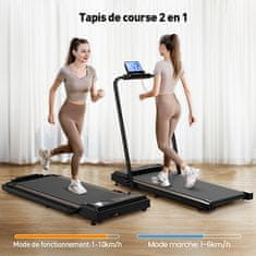 ISCOOTER FT51 Zložljiva tekalna steza 2 v 1 - motor 2,5 KM - hitrost 1–10 km/h - največja obremenitev 120 kg - tiha tekalna steza za domačo pisarno