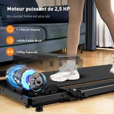 ISCOOTER FT51 Zložljiva tekalna steza 2 v 1 - motor 2,5 KM - hitrost 1–10 km/h - največja obremenitev 120 kg - tiha tekalna steza za domačo pisarno