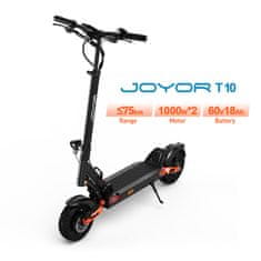JOYOR T10 Električni skuter z dvojnim motorjem 1000 W - baterija 60 V 18 Ah, doseg 75 km, hitrost 60 km/h, hidravlične zavore, terenska zmogljivost