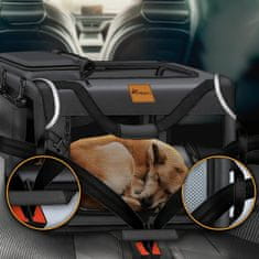 Tresko Prevozna škatla za pse in mačke 83x58x58 cm Siva