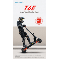 JOYOR Električni skuter T6E 500W, baterija 48V18Ah, doseg 70 km, 10-palčne pnevmatike, hidravlično vzmetenje, nosilnost 148 kg, zložljiva zasnova