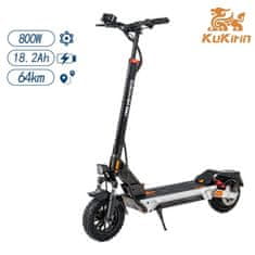 KuKirin Električni skuter M4 MAX - motor 800 W, največja hitrost 45 km/h, doseg 64 km - 10-palčna vakuumska kolesa - baterija 48 V 18,2 Ah - zložljiva zasnova za mestno vožnjo