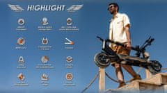 KuKirin T3 Električni skuter - motor 800 W, največja hitrost 45 km/h, doseg 58 km - 10-palčne pnevmatike - zložljiva zasnova - sistem s 14 lučkami - barvni zaslon