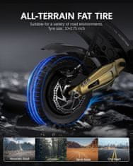 Duotts Električni skuter - 52V 23.4Ah Baterija - Dvojni motor 1200W*2 - Hitrost 65 km/h - Doseg 60 km - Zložljiv - 10" Pnevmatike