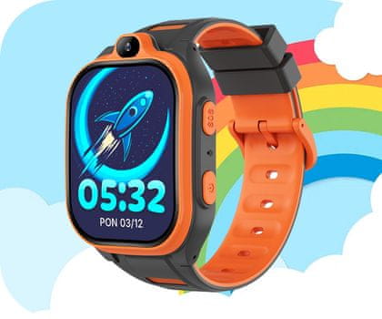 Boost KW-530 otroška pametna ura, 4G LTE, oranžna