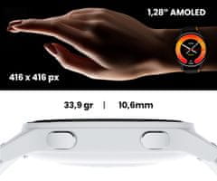 Forever iGO4 JW-600 pametna ura, 3,25cm (1,28), AMOLED, 2 paščka, bela (Pearl White)