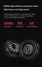 BOYUEDA Električni skuter - 6000W Dual Motor - 60V 38Ah Baterija - 120 km Doseg - 85 km/h - Zložljiv - 11" Terenske Pnevmatike
