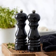 Peugeot Črn mlinček za sol Paris h18cm / les