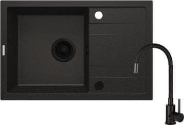 Deante set granitnega korita in armature Corio ZRCPG113