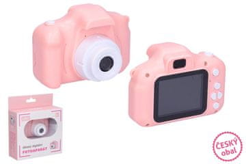 Otroški digitalni fotoaparat roza - fotografija 48Mpx, video Full HD - češka embalaža