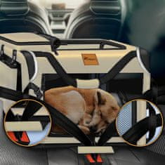 Tresko Prevozna škatla za pse in mačke 92x63x63 cm Bež