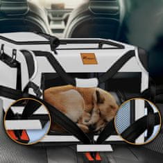 Tresko Prevozna škatla za pse in mačke 83x58x58 cm Svetlo siva