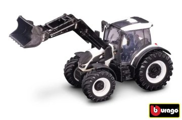 BBurago Kmetijski traktor 10cm Valtra N174 s sprednjo zajemalko