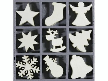 HEYDA Leseni okraski v škatli - Božič