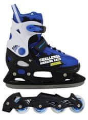 Kubisport Raztegljive drsalke z zamenljivim podvozjem 2 v 1, velikost XS (29-32)