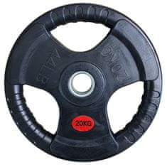 Kubisport Nadomestni gumirani disk z ročaji 20 kg - premer 50 mm