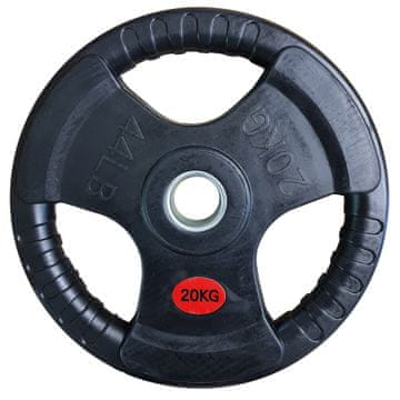 Kubisport Nadomestni gumirani disk z ročaji 20 kg - premer 50 mm
