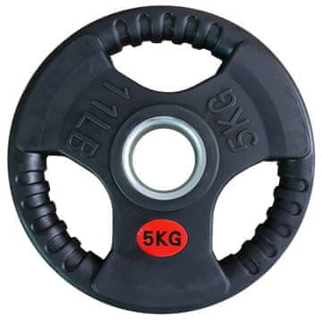 Kubisport Nadomestni gumirani disk z ročaji 5 kg - premer 50 mm