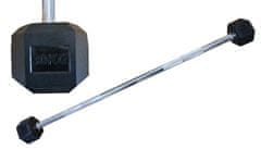 Kubisport Dvostranska šesterokotna HEX hanta 30 kg ravna gumirana