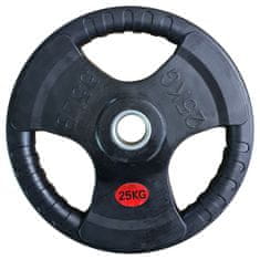 Kubisport Nadomestni gumirani disk z ročaji 25 kg - premer 50 mm