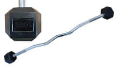 Kubisport Dvostranska šesterokotna HEX hramba 25 kg EZ krivulja gumirana