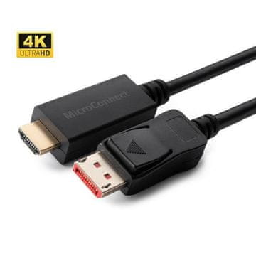 MicroConnect Kabel 4K Display Port 1.4 - HDMI 2.0, 3m 4K60Hz, 18Gbps