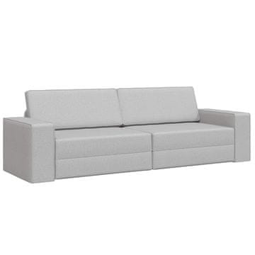 Vidaxl Sofa postelja Oblačno siva 245 x 78 x 77 cm blago