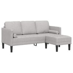 Vidaxl Kavčna garnitura Oblačno siva 173 x 131 x 67 cm Poliester