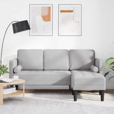 Vidaxl Kavčna garnitura Oblačno siva 173 x 131 x 67 cm Poliester