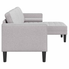 Vidaxl Kavčna garnitura Oblačno siva 173 x 131 x 67 cm Poliester