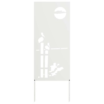 Vidaxl Zaslon za zasebnost v vrtu Bela 50 x 140 cm Mnogi jeklo