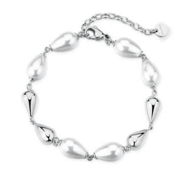 Brosway Očarljiva jeklena zapestnica s sintetičnimi biseri Perfect BPC72