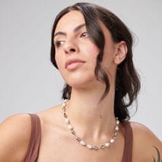 Brosway Elegantna jeklena ogrlica s sintetičnimi biseri Perfect BPC70