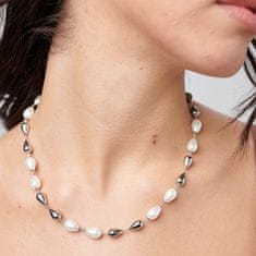 Brosway Elegantna jeklena ogrlica s sintetičnimi biseri Perfect BPC70