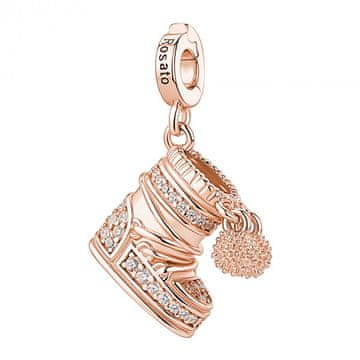 Rosato Pozlačen obesek Moon Boot s prozornimi cirkoni Storie RZ259