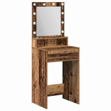Vidaxl Toaletna mizica Star les 50 x 41 x 135 cm Konstruiran les