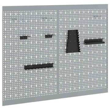 Vidaxl Orodna stenska plošča 2 pcs Siva 100 x 1 x 80 cm