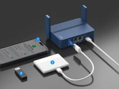 Cudy TR3000 brezžični usmerjevalnik, AX3000, 2.5G, Wi-Fi 6, Mini, VPN, Mesh, USB-C