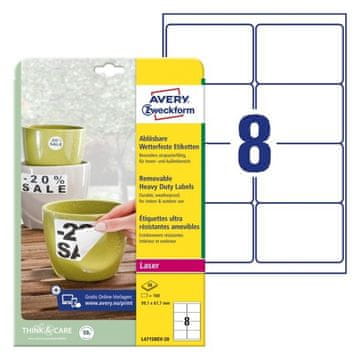 Avery Zweckform Etikete zweckform l4715rev-20 99,1x67,7 poliestrske odstranljive
