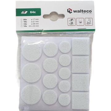 Walteco Komplet blazinic iz filca, bele barve, 64 kosov