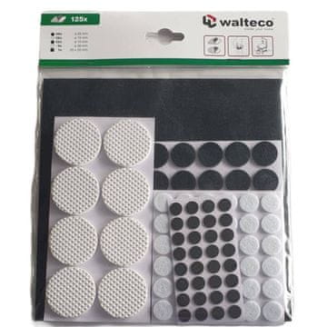 Walteco Komplet blazinic iz filca, bela/črna, 125 kosov