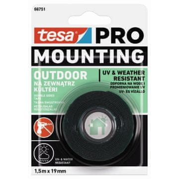 Tesa Montažni trak dvostransko lepilna pena 66751, zunanji, 1,5 m x 19 mm, zelen