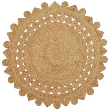 Vidaxl Preproga Rjava Ø 210 cm Juta