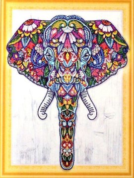 Diamantna slika 7D - Slon 30x40cm