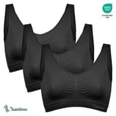 CoZy komplet 3 brezšivnih bambusovih nedrčkov, S/M