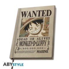 AbyStyle Beležnica One Piece Wanted Luffy A5