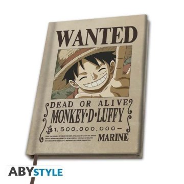 AbyStyle Beležnica One Piece Wanted Luffy A5