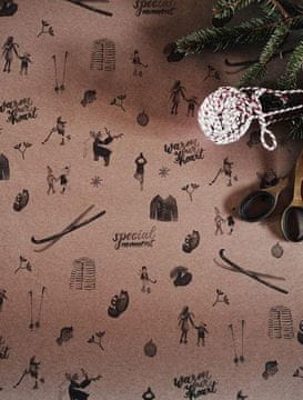 Be Nice EKO božični ovojni papir - Naravno rjav 3 kosi (velik)