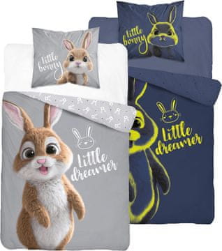 Detexpol Zajček – Glow in the Dark – Posteljnina (140×200) iz 100 % bombaža