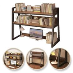 LIVEFY polica za mizo Shelfy 95x32x90cm, črna